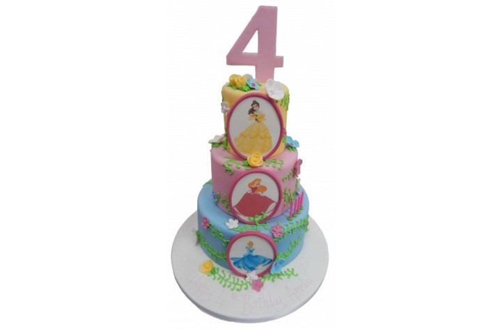 Princess Tiered Cake with Number